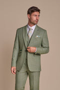 men’s tweed check 3-piece slim fit wedding business suit