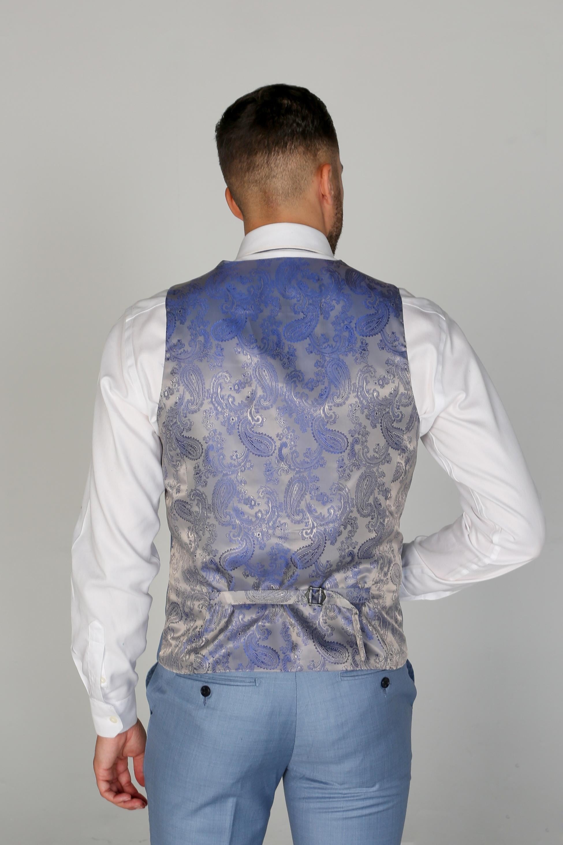 CHARLES Men’s Tailored Fit Blue Suit