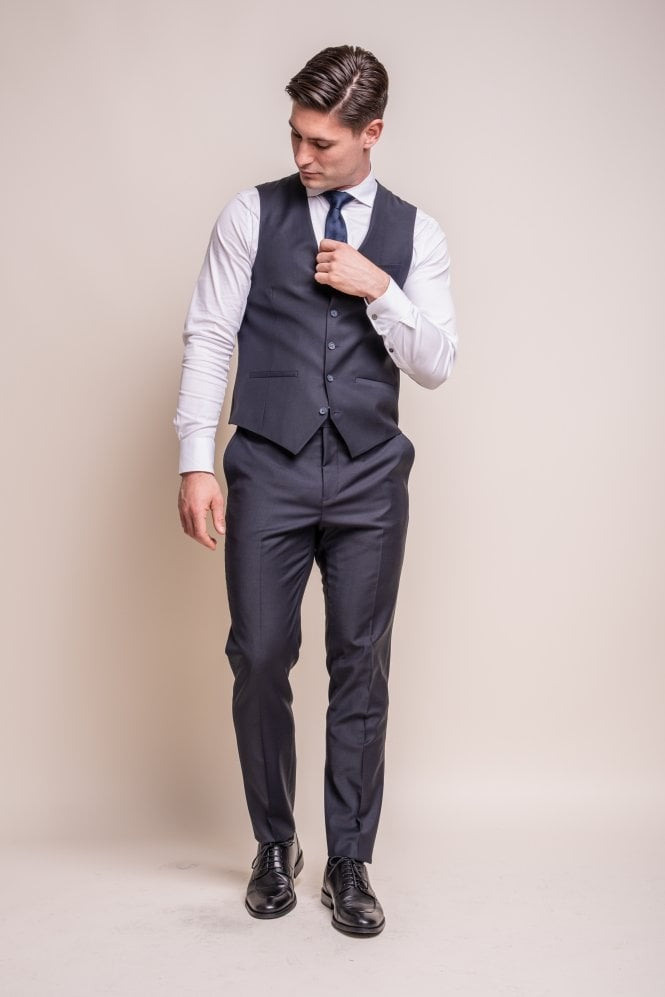 BOND Midnight Blue Men's Wool Blend Slim Fit Suit